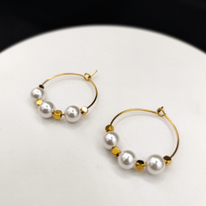Boucles d’oreilles Éclat d’ivoire - L’éclat pur d’un rivage sacré.