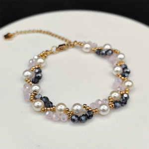 Bracelet Lilas – Fraîcheur nacrée et éclats bohèmes