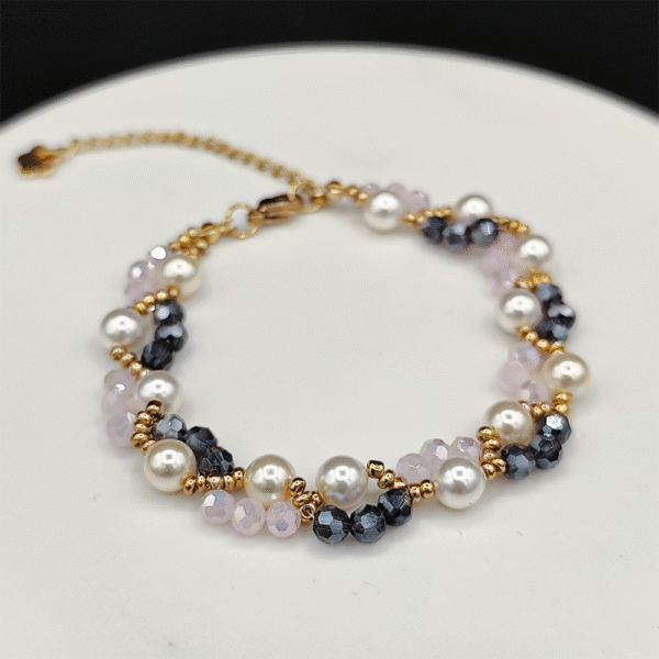 Bracelet Lilas – Fraîcheur nacrée et éclats bohèmes