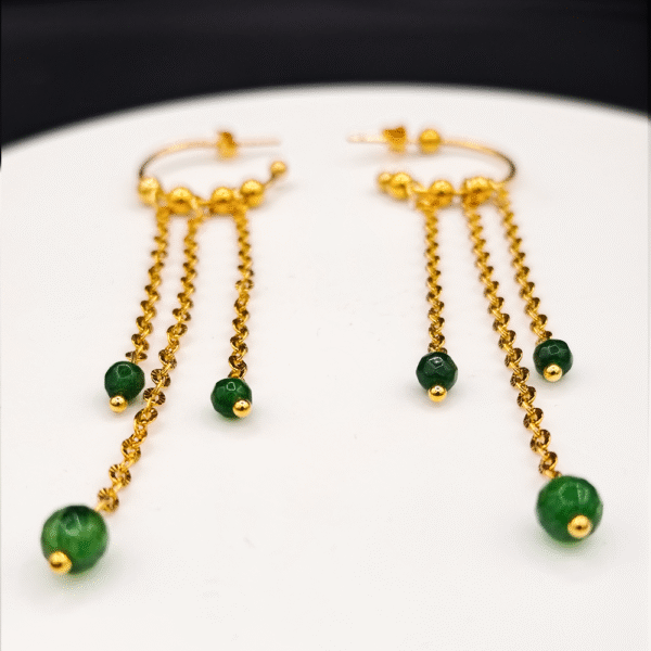 Boucles d’oreilles Élixir d’Émeraude - Un éclat de nature, une force ancestrale