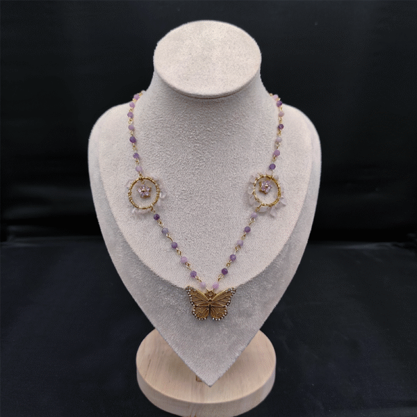 Collier Papillon – Légèreté céleste, énergie minérale