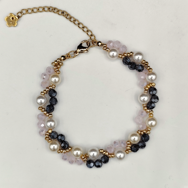 Bracelet Lilas – Fraîcheur nacrée et éclats bohèmes
