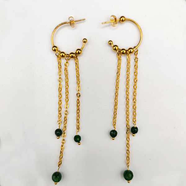 Boucles d’oreilles Élixir d’Émeraude - Un éclat de nature, une force ancestrale