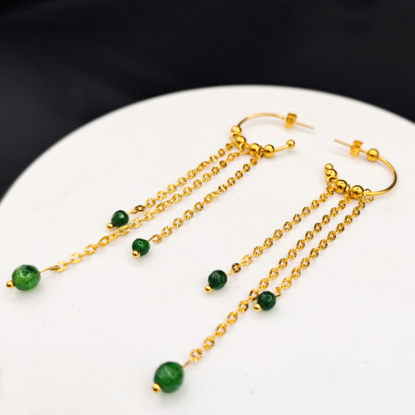 Boucles d’oreilles Élixir d’Émeraude - Un éclat de nature, une force ancestrale