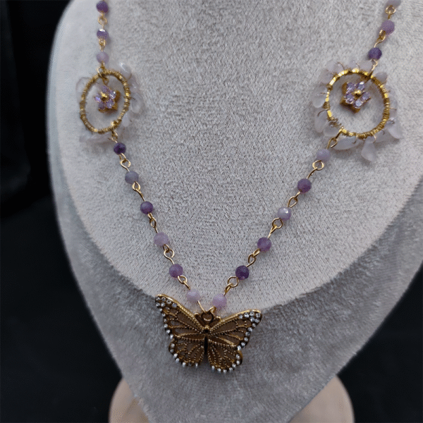 Collier Papillon – Légèreté céleste, énergie minérale