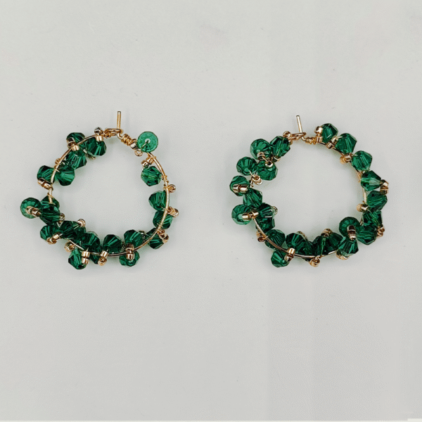Boucles d'oreilles Emeraudae  – Quand la lumière rencontre l’élégance dorée.