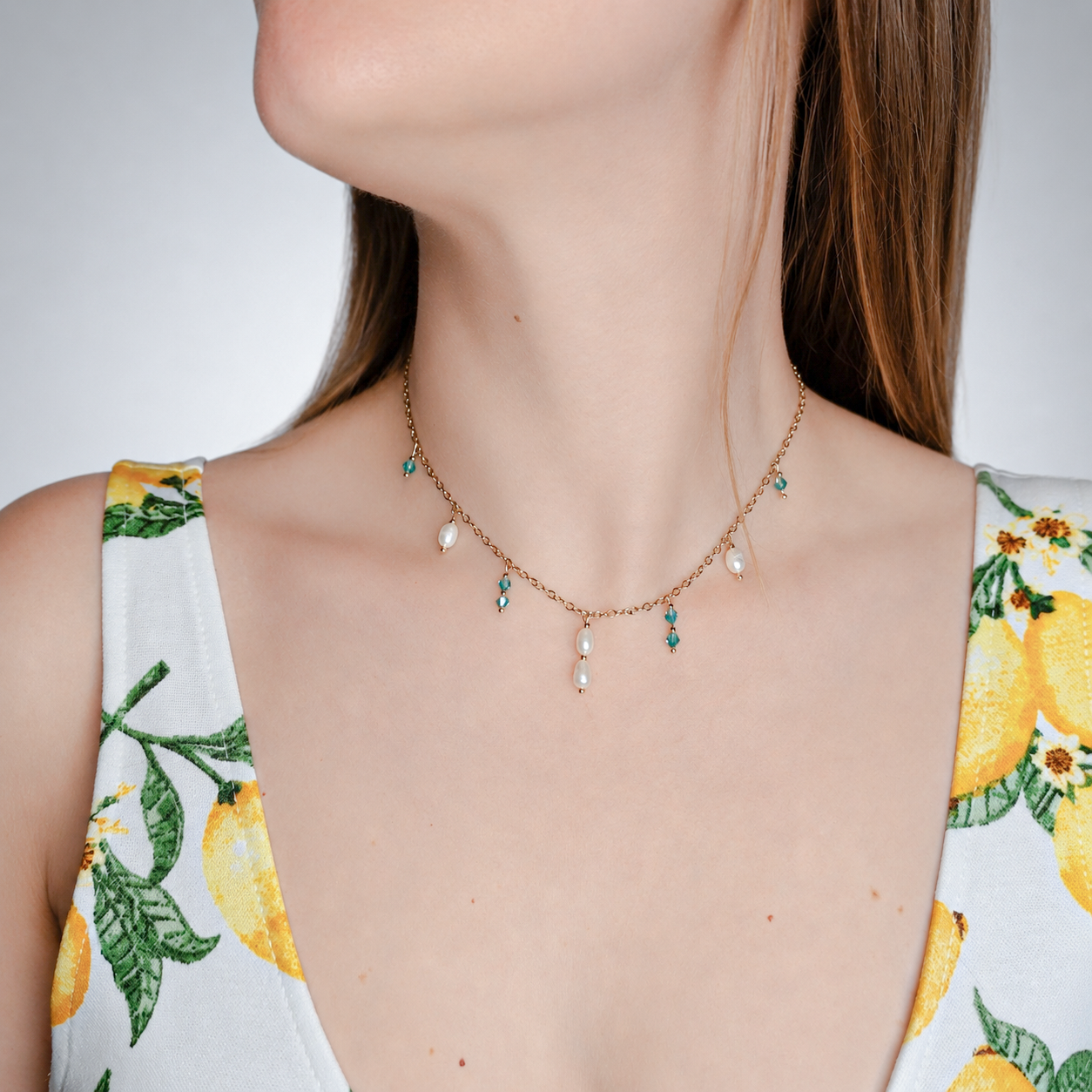 Collier lagon bleu