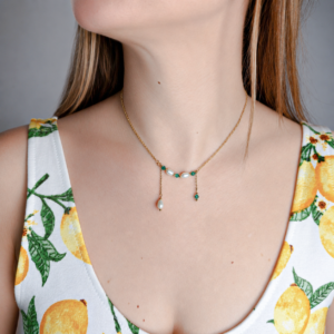 Collier le lagon bleu pendentif