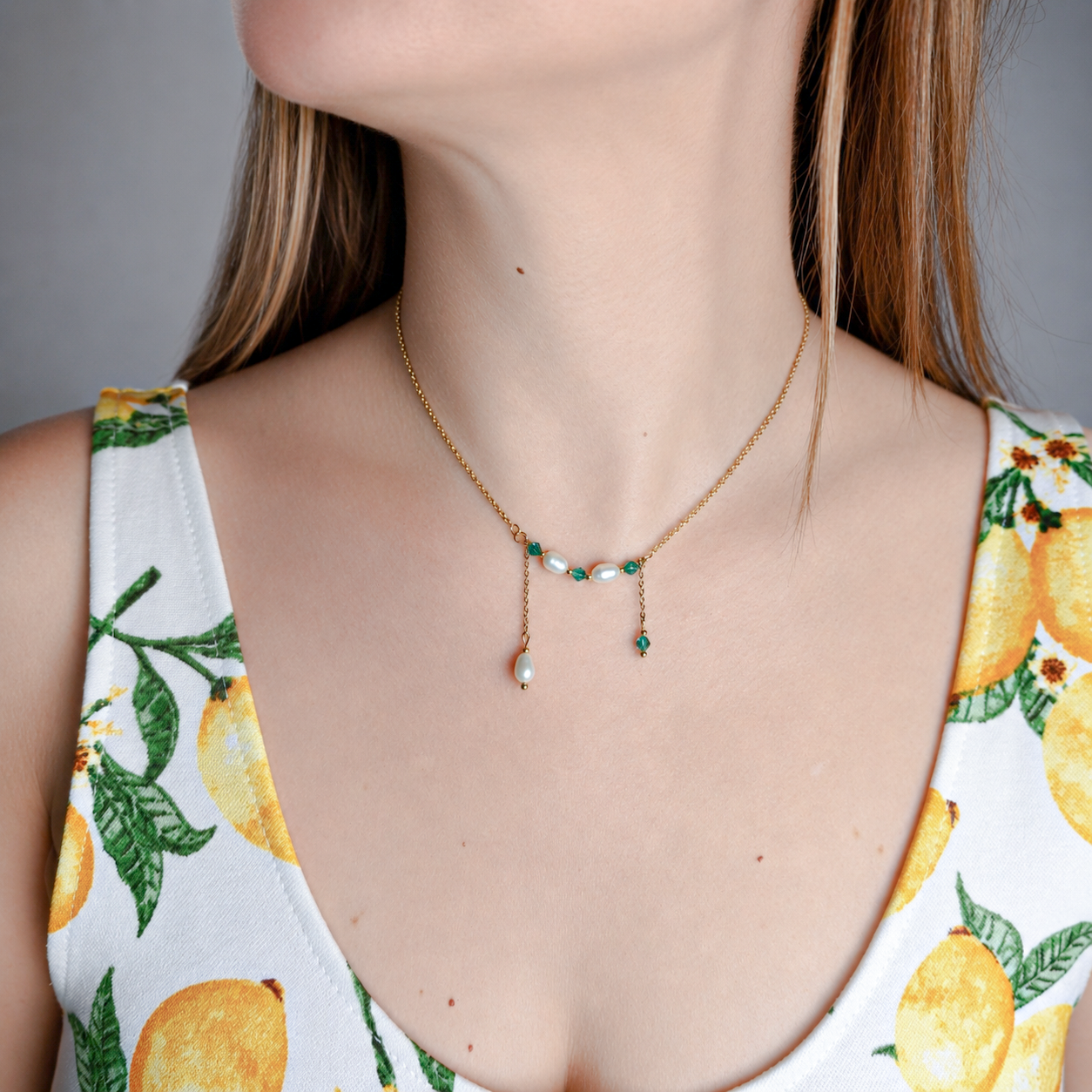 Collier lagon bleu pendentif