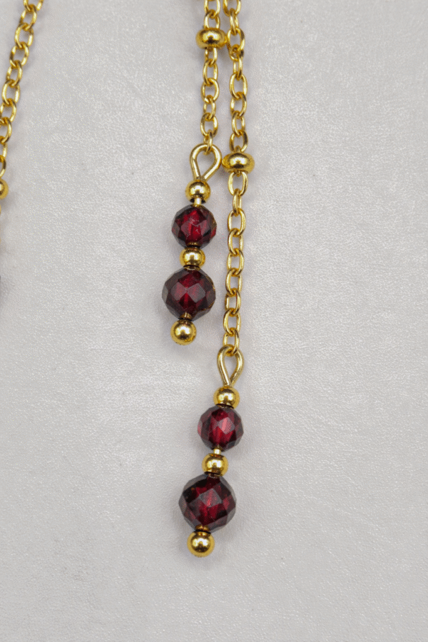 003 Boucles d'oreilles " Grenat "