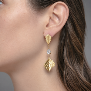 Boucles d’oreilles Sylva blanche