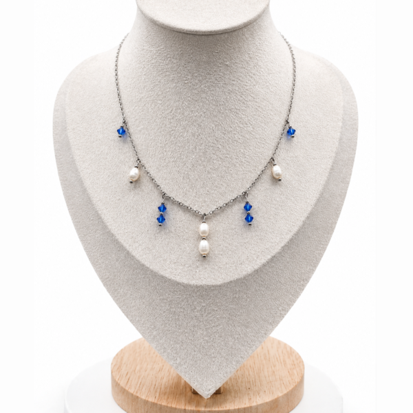 Collier Lagon Bleu Argenté
