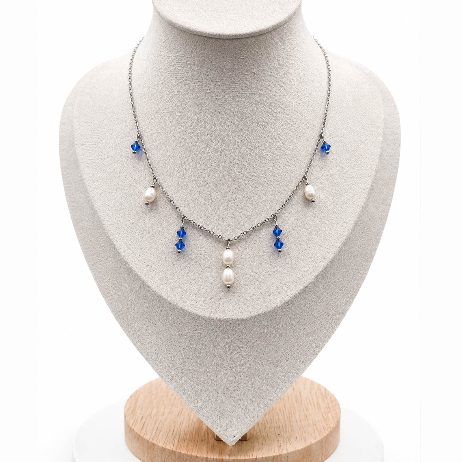 Collier Lagon Bleu Argenté