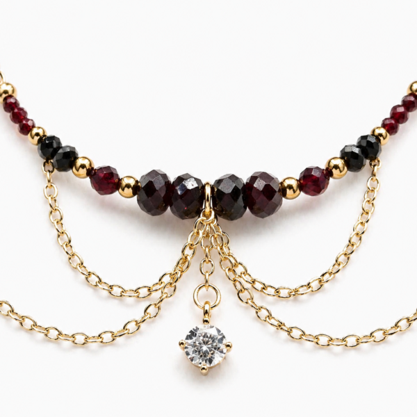 Collier Coquelicot court