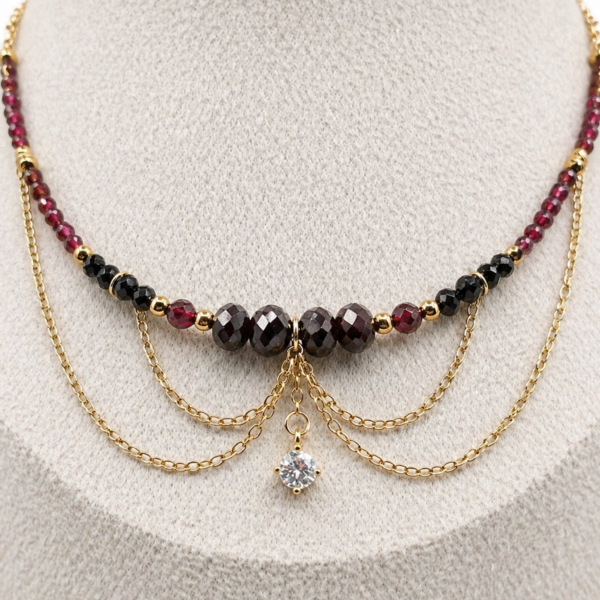 Collier Coquelicot court