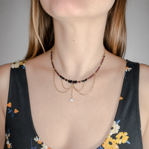 Collier Coquelicot court