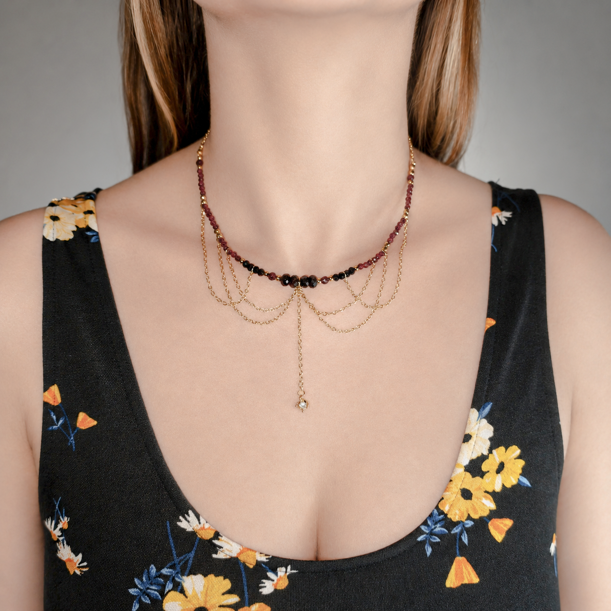 Collier Coquelicot Long